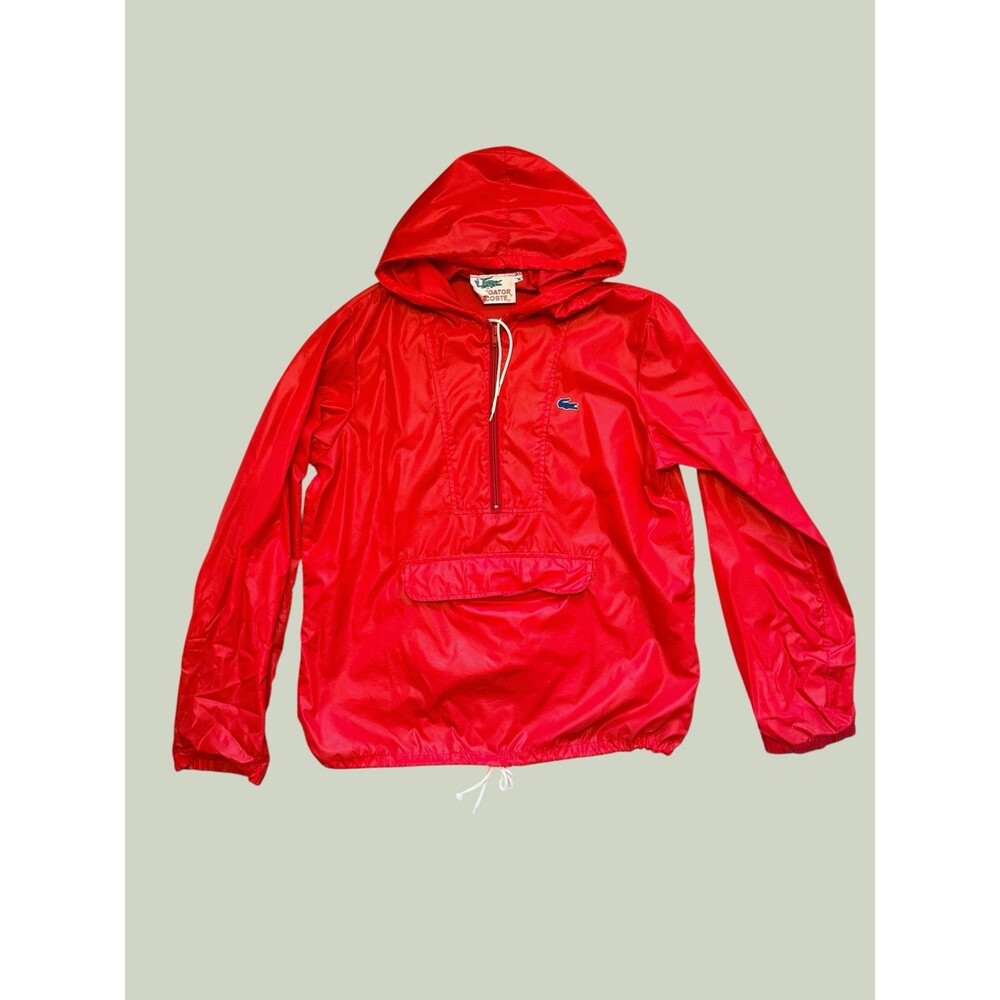 Vintage Alligator Lacoste Packable Hooded Windbreaker Size Medium